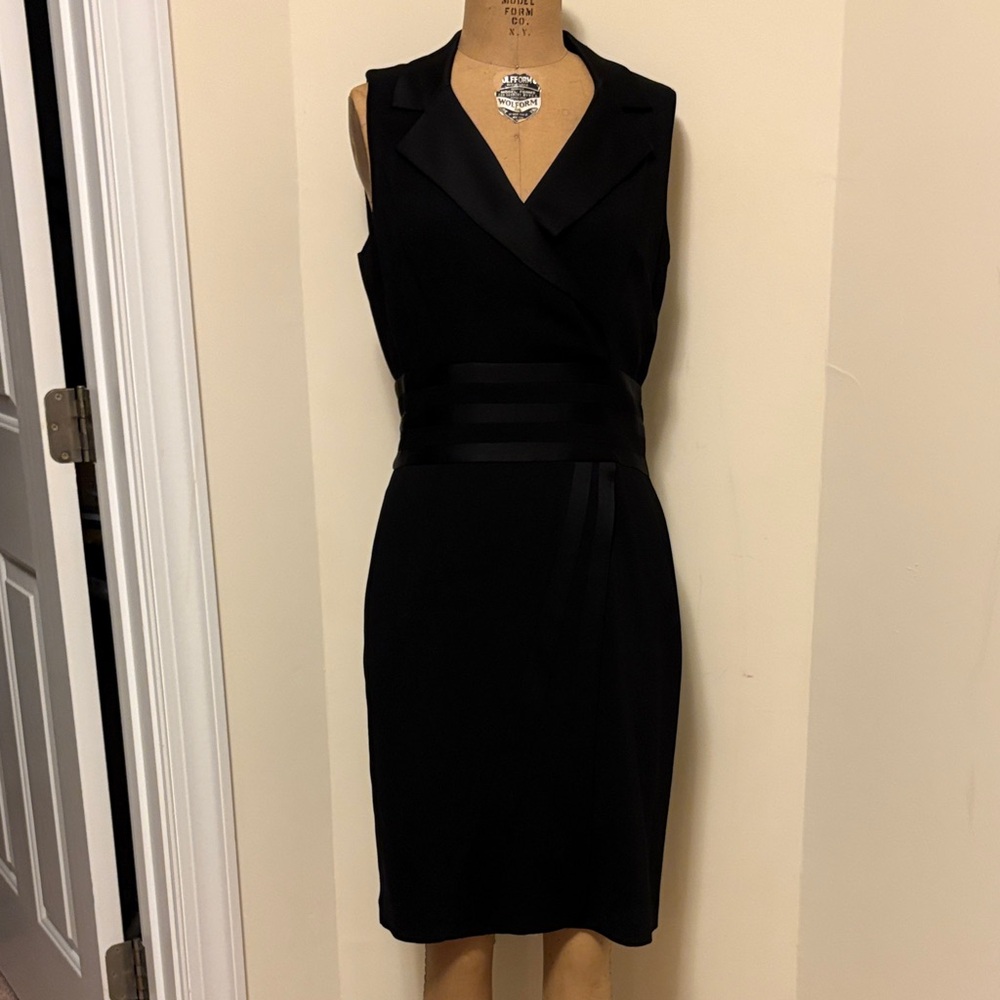 2B.Rych Sleeveless Black Wrap-Front Midi Dress